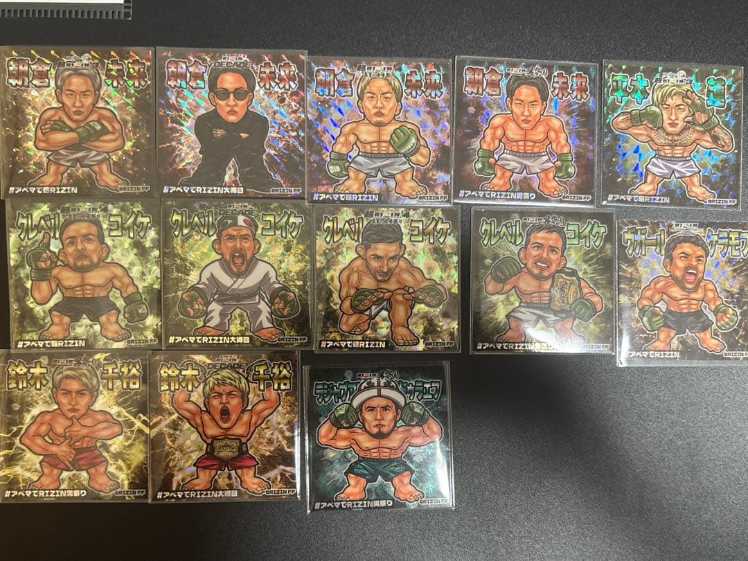 RIZINステッカー 13枚セット