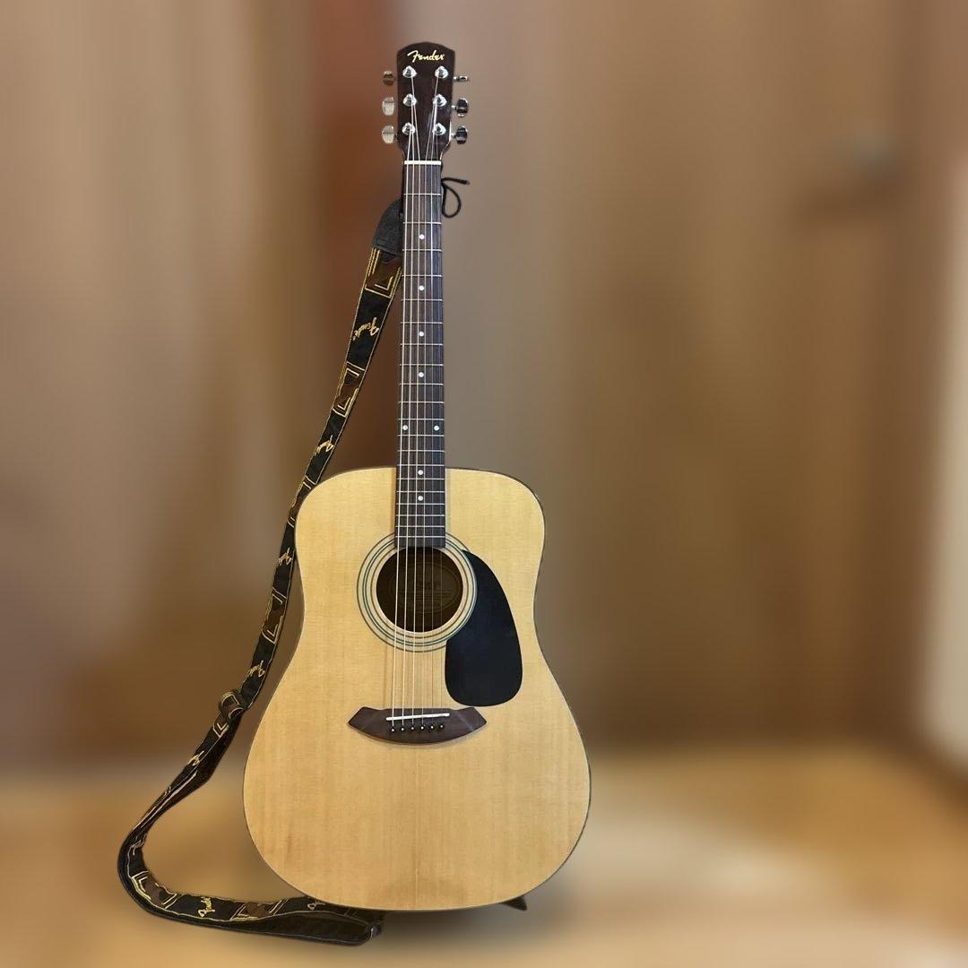 Fender CD-60 NAT アコースティックギター Fendeストラップ付