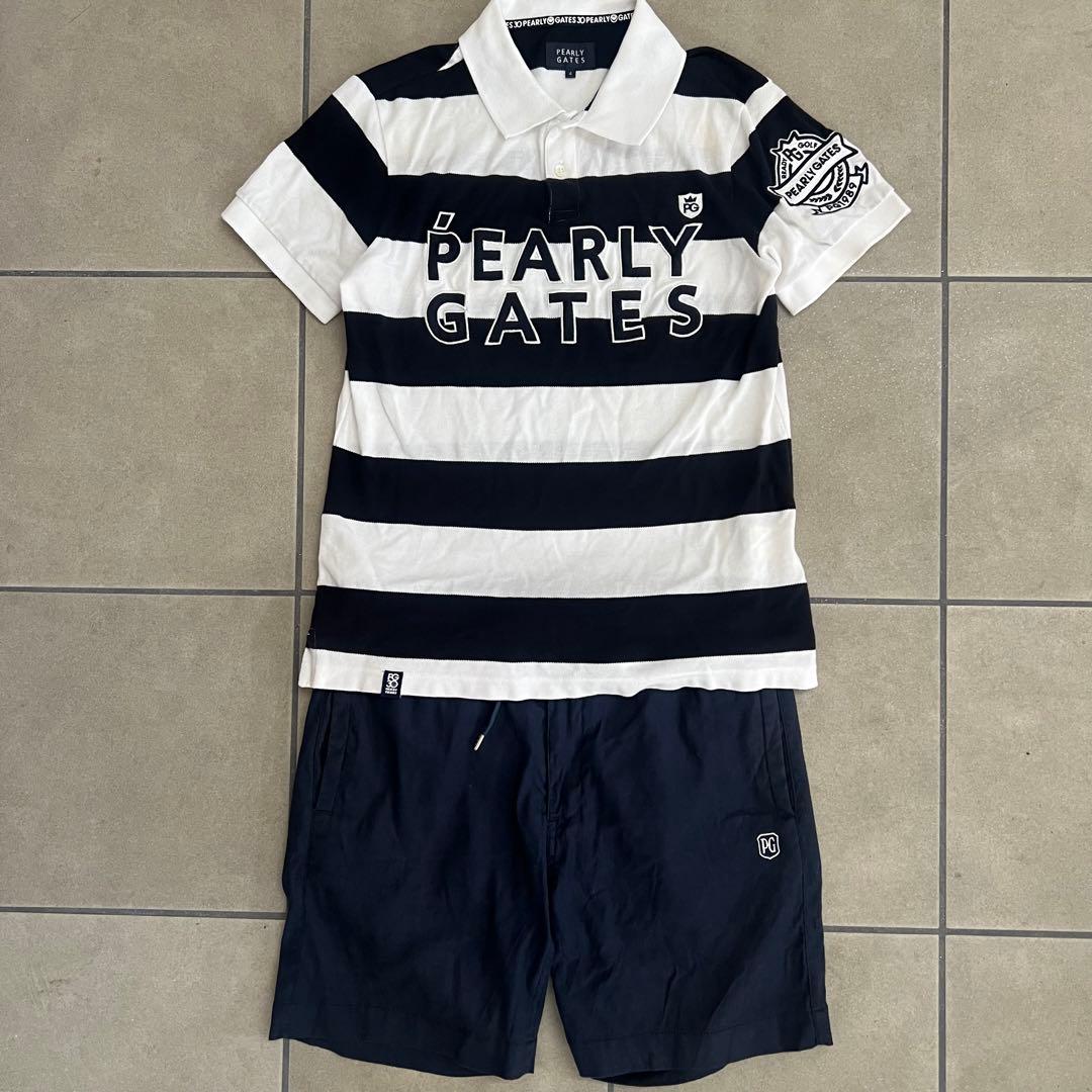 Pearly gates パーリーゲイツ　セットアップ　ボーダー　メンズ　ゴルフ