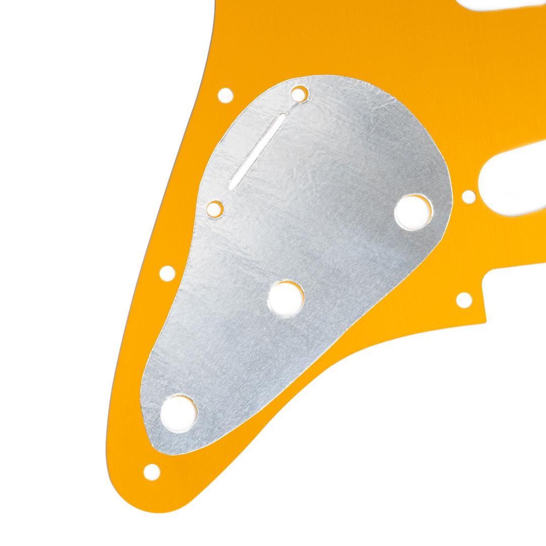 ストラト用アノダイズドピックガードRich Gold濃金/Lotustorks