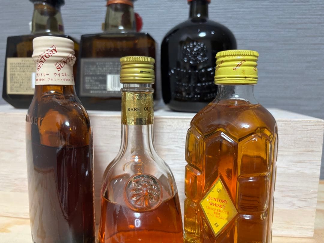 古酒ローヤル12年、角特級、スーパーニッカ 突起ボトル など6本セット180ml