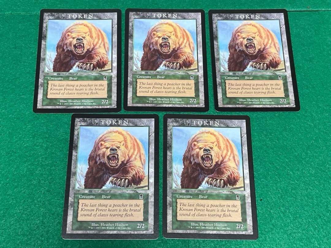 MtG ベアトークン 5枚【褒賞プログラム】【ODY】