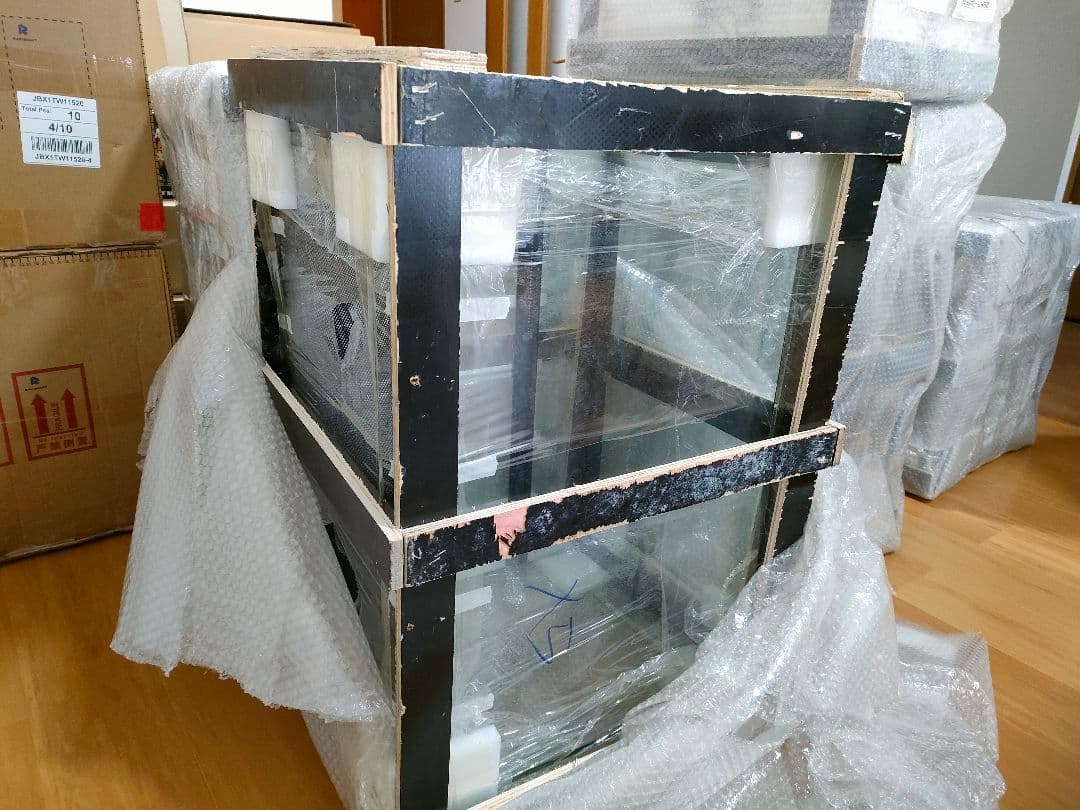 前開き ケージ 50×35×50.5cm ガラス 爬虫類 両生類 飼育 観音開き