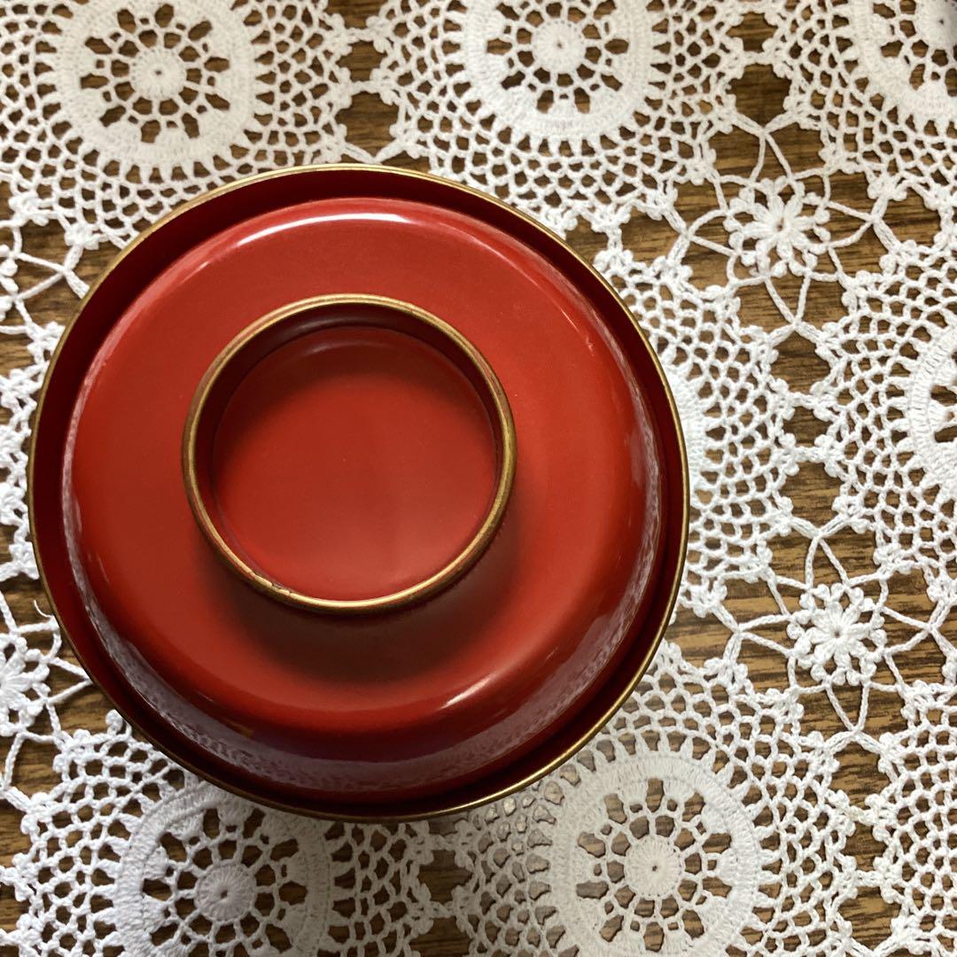 k2f21 甲高朱吸物椀　漆器椀　　　　10客セット