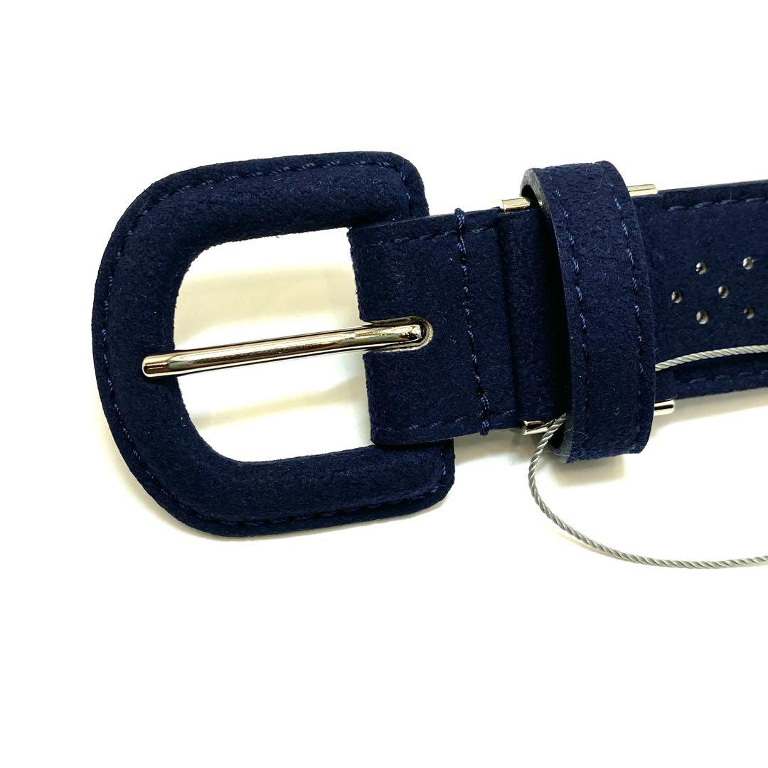 【未使用】定価1.5万円 ZOY ゾーイ スエードベルト ネイビー