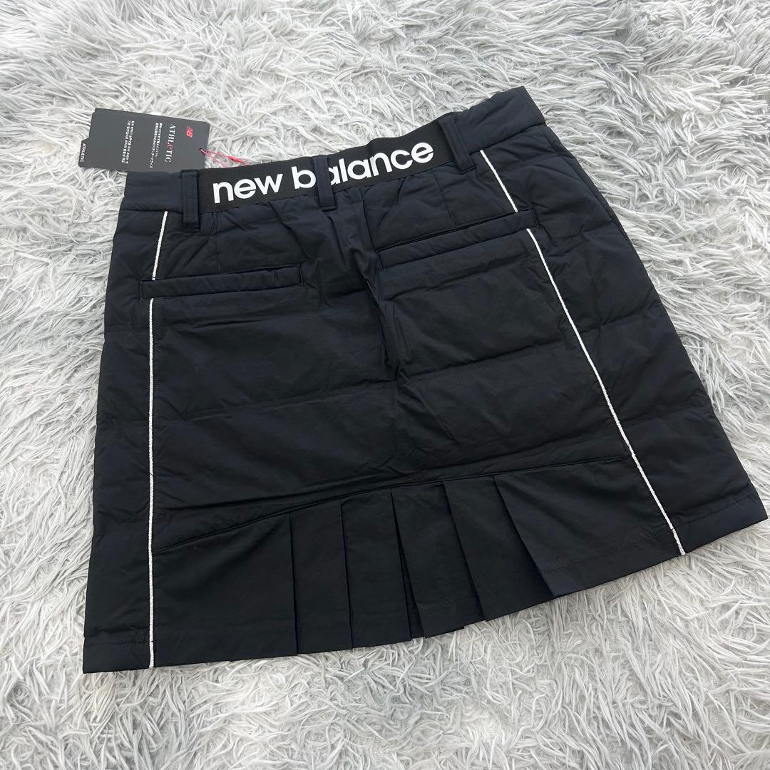 新品　ニューバランスゴルフ　スカート　ダウン　プリーツ　ウエストゴム　ブラック