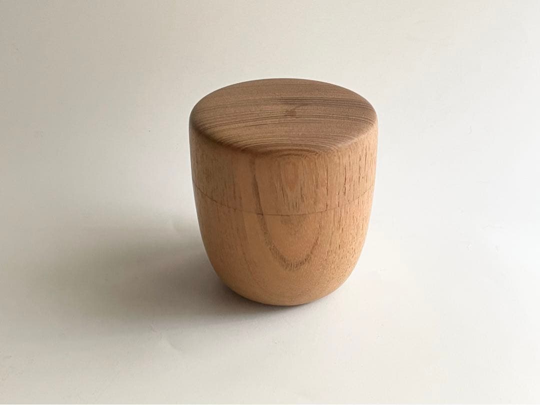 人間国宝　川北良造　神代欅　中棗　棗　共箱　茶器　茶入　木工芸