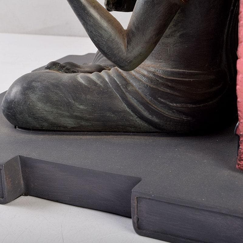 仏教美術　樹脂製　彩色　不動明王坐像　仏像　M　8680