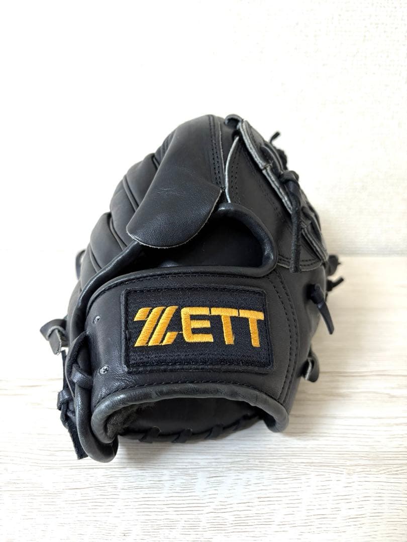 超美品　ZETT ゼット　プロステイタス　軟式グローブ　投手用　旧ラベル　黒
