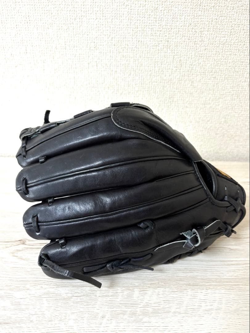 超美品　ZETT ゼット　プロステイタス　軟式グローブ　投手用　旧ラベル　黒