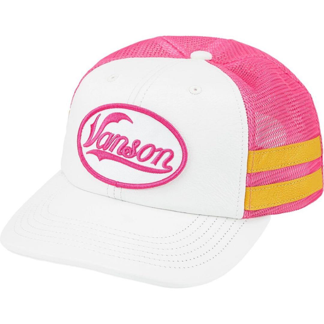 応援グッズ Supreme Vanson Leather Mesh Back 6 Panel