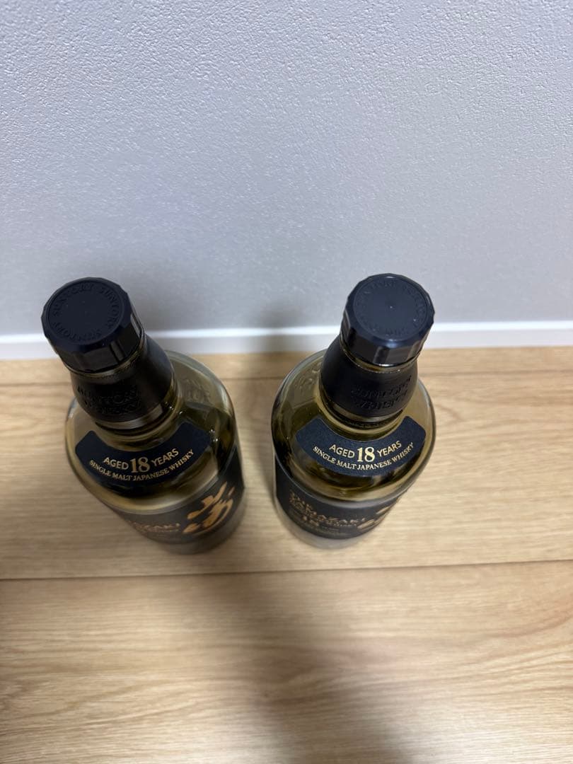 2日間限定特別値下げ❗️山崎 18年 シングルモルトウイスキー空き瓶2本セット