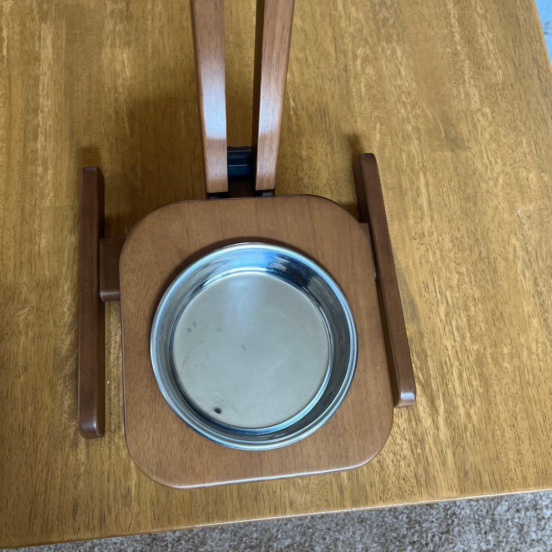 犬用食器台 ステンレスボウル付き