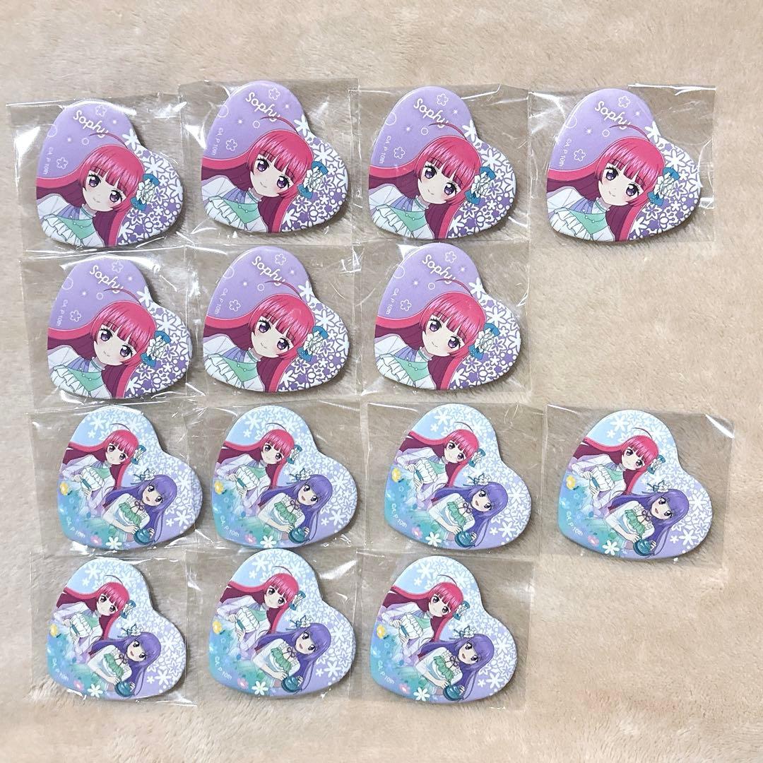 アイカツ プリパラ ガーデンパーティー ハート缶バッジ 北条そふぃ