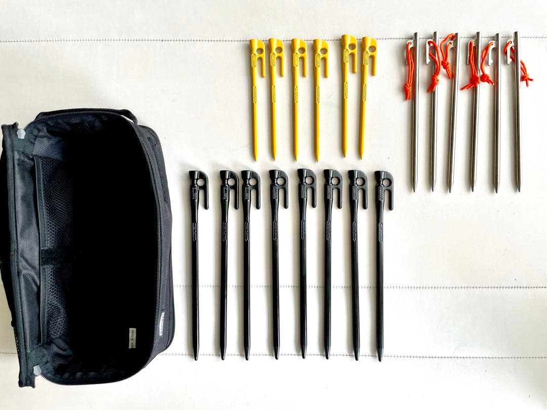 【新品未使用品】ペグセット(鍛造ペグ,チタンペグ)※ケース付き