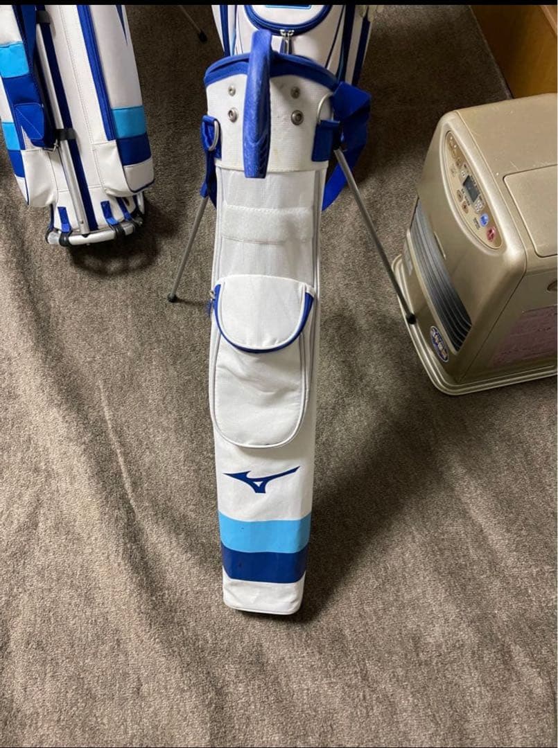 Mizuno サブバッグ ホワイト/ブルー