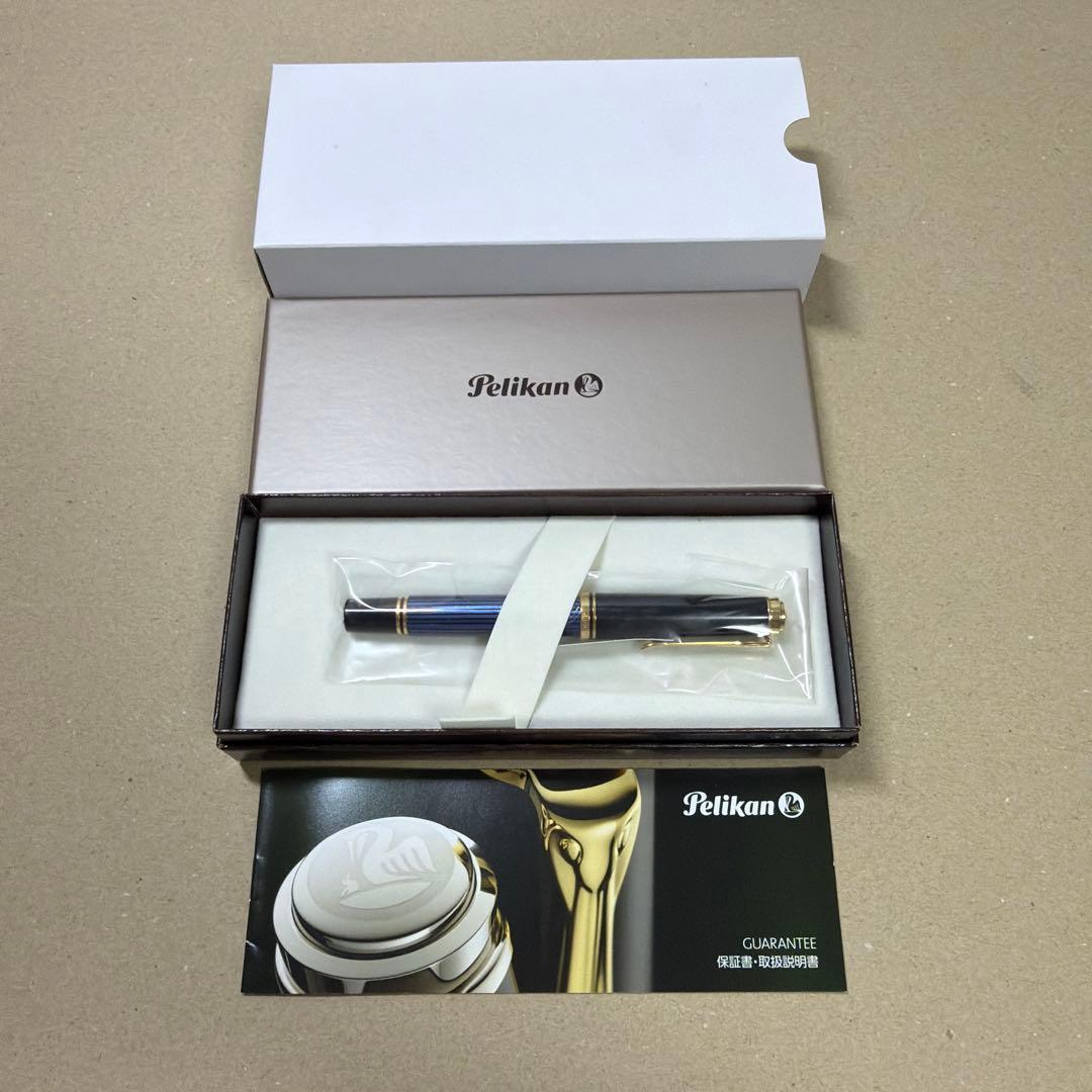 新品 Pelikan ペリカン 万年筆 スーベレーン M600 青縞 EF