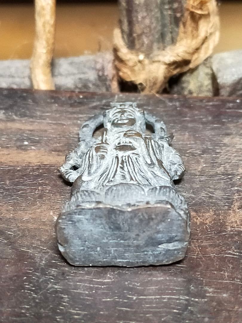 ♥とても古い　銅製　仏像　虚空蔵菩薩　十体　木箱付き　観音像　観音様　骨董