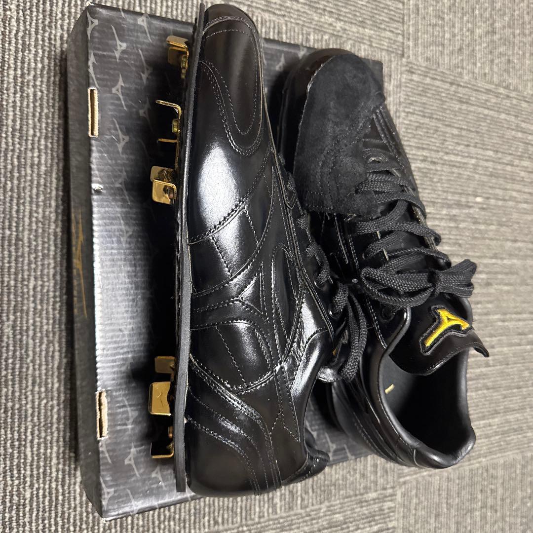 ミズノプロ　28,0 革底スパイクシューズ　P革コバ金コート済