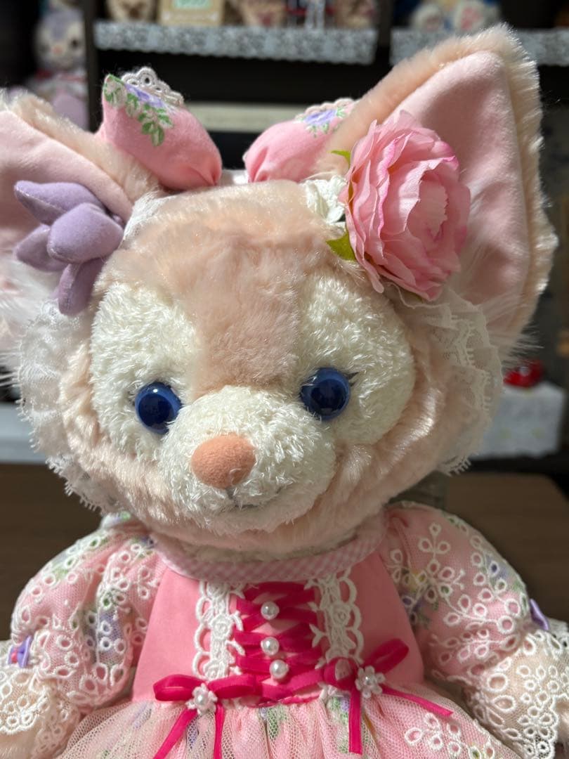 リーナベルぬいぐるみ(花飾り付きピンクドレス付き)