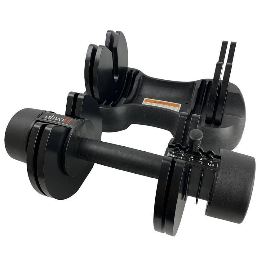 ●ATIVAFIT●可変式ダンベル 2.5kg-12.5kg 5段階簡単重量変更