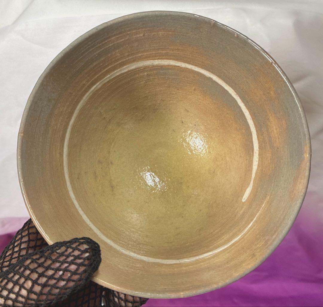 【茶道碗】赤津焼窯元　長谷窯　加藤錦雄 作　茂三写し　￥57,350 桐箱.暦栞