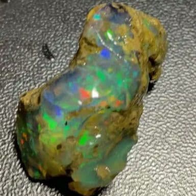 【30CT】エチオピア　プレシャス　オパール　原石　透明　青　鉱物標本　ウェロ産