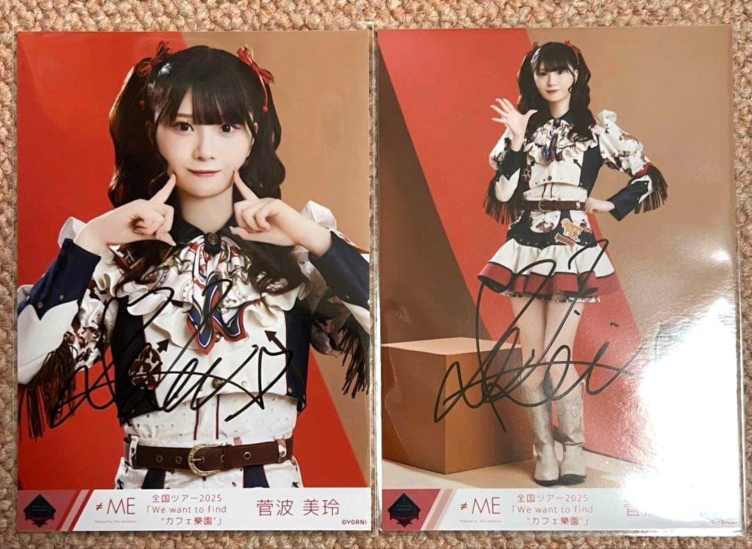 菅波美玲 直筆 生写真　セミコンプ　全国ツアー ウエスタン衣装 2025