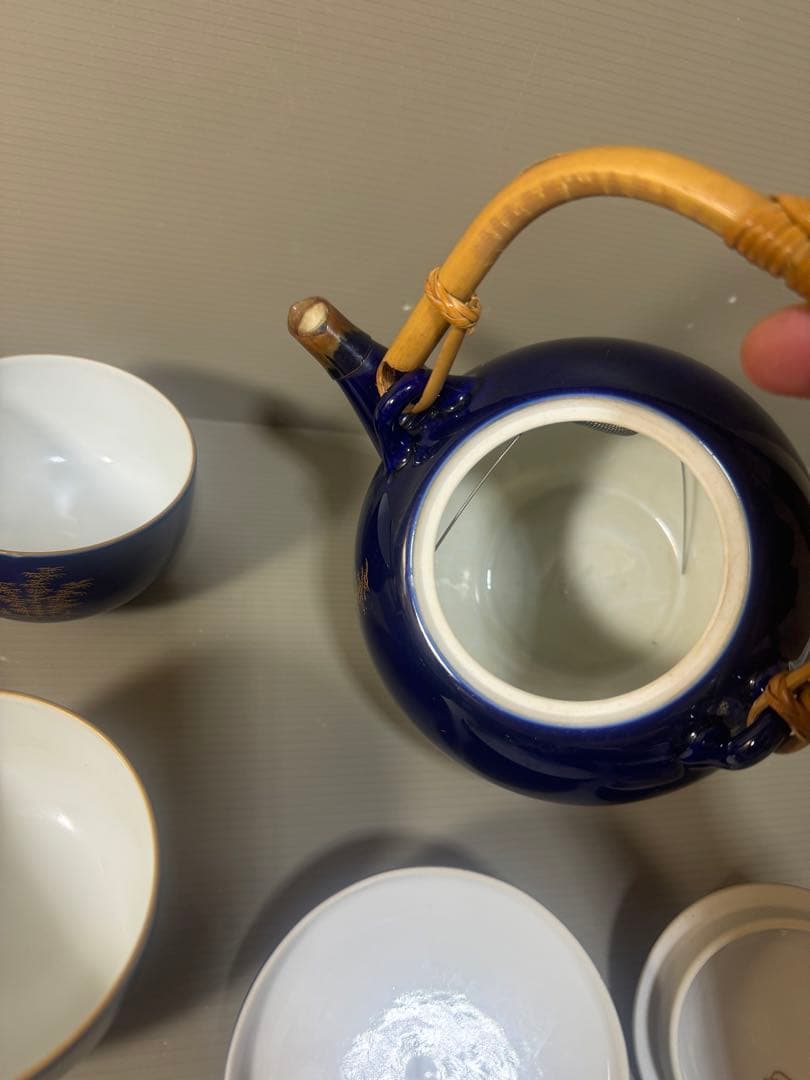 2488 深川製磁　茶器セット　急須1客　湯呑蓋付10客