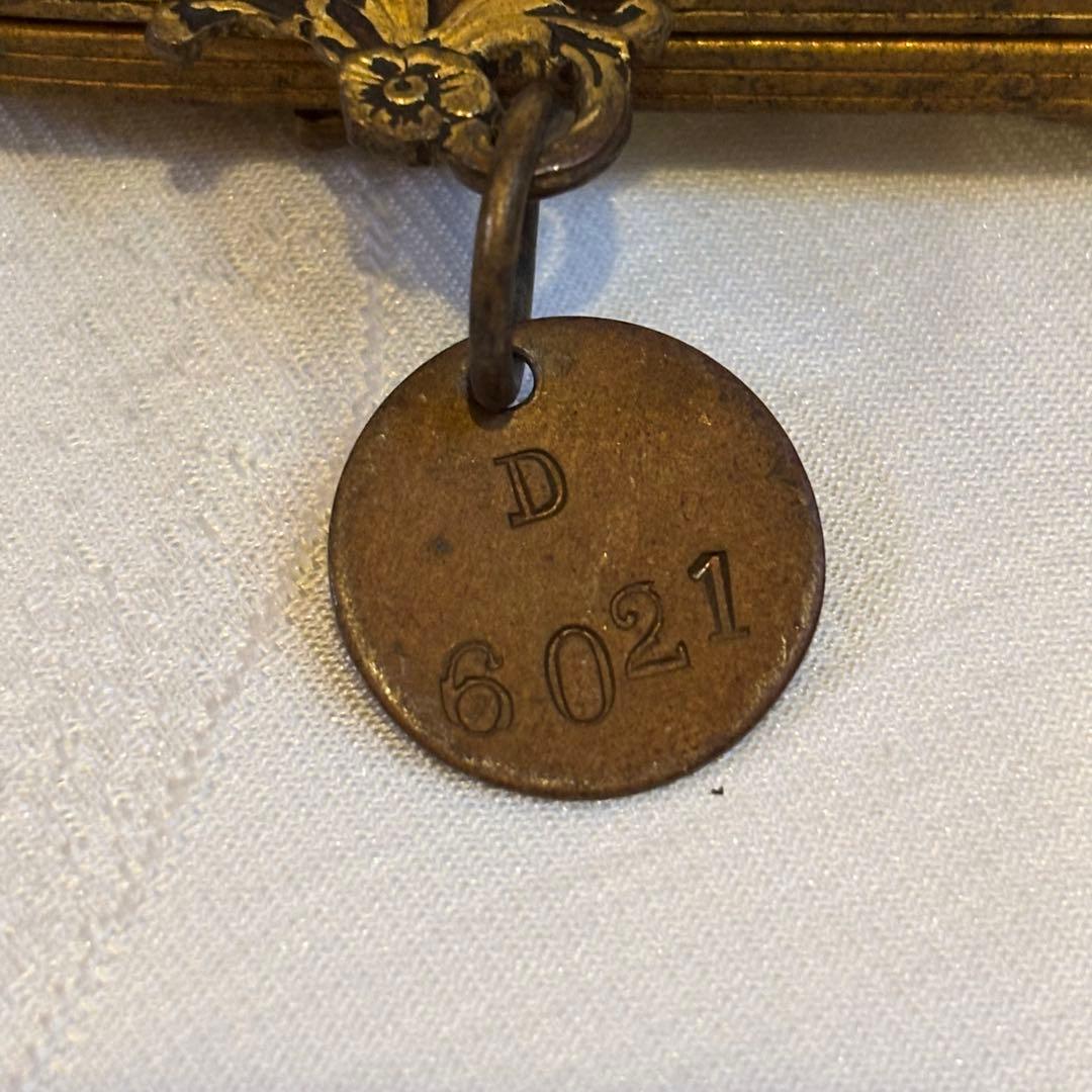 訳あり【希少・フランス製】アンティーク 口金金具　プチポアン サンプルタグ付