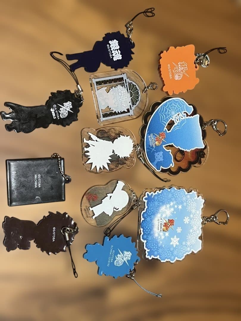 銀魂　坂田銀時　アクリルキーホルダー・ラバーキーホルダー11個セット