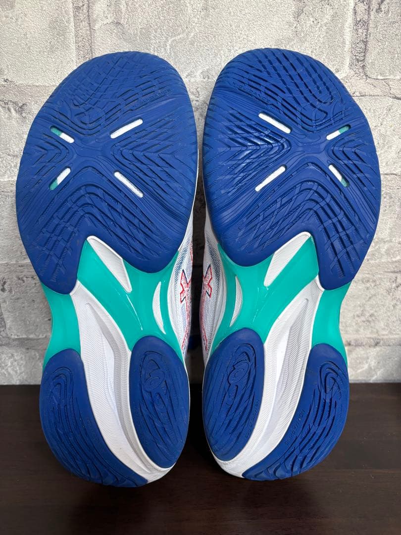 ASICS バレーボールシューズ ホワイト/ブルー/レッド