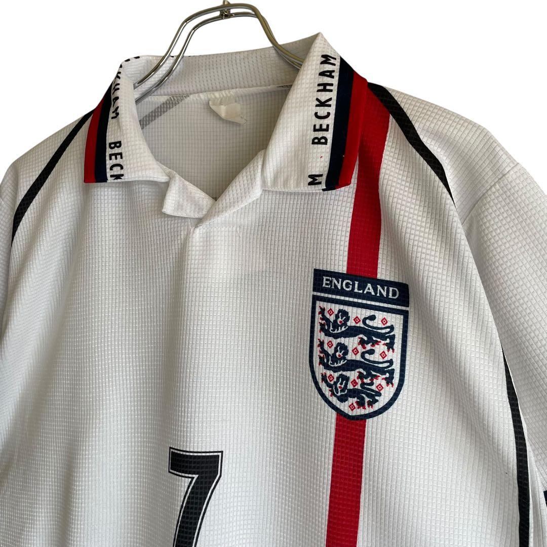 イタリア製 02年 ワールドカップ イングランド代表 ベッカム ユニフォーム 白