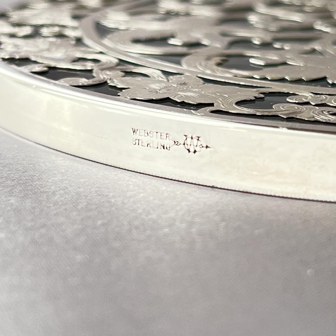 【WEBSTER】 【純銀 / ガラス】ティーセンター 15cm スターリング