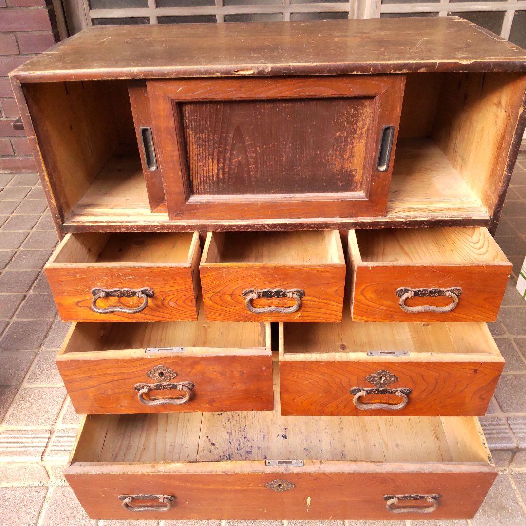 帳場箪笥 古民家 アンティーク 古道具 レトロ 明治 大正 古箪笥 ビンテージ