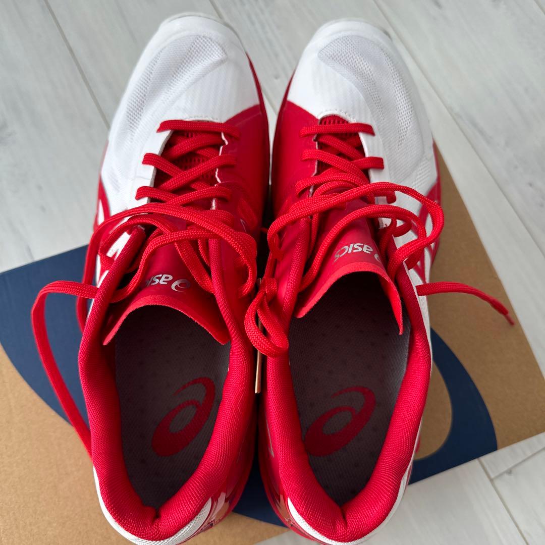 asics アシックス　バレーボールシューズ 赤/白