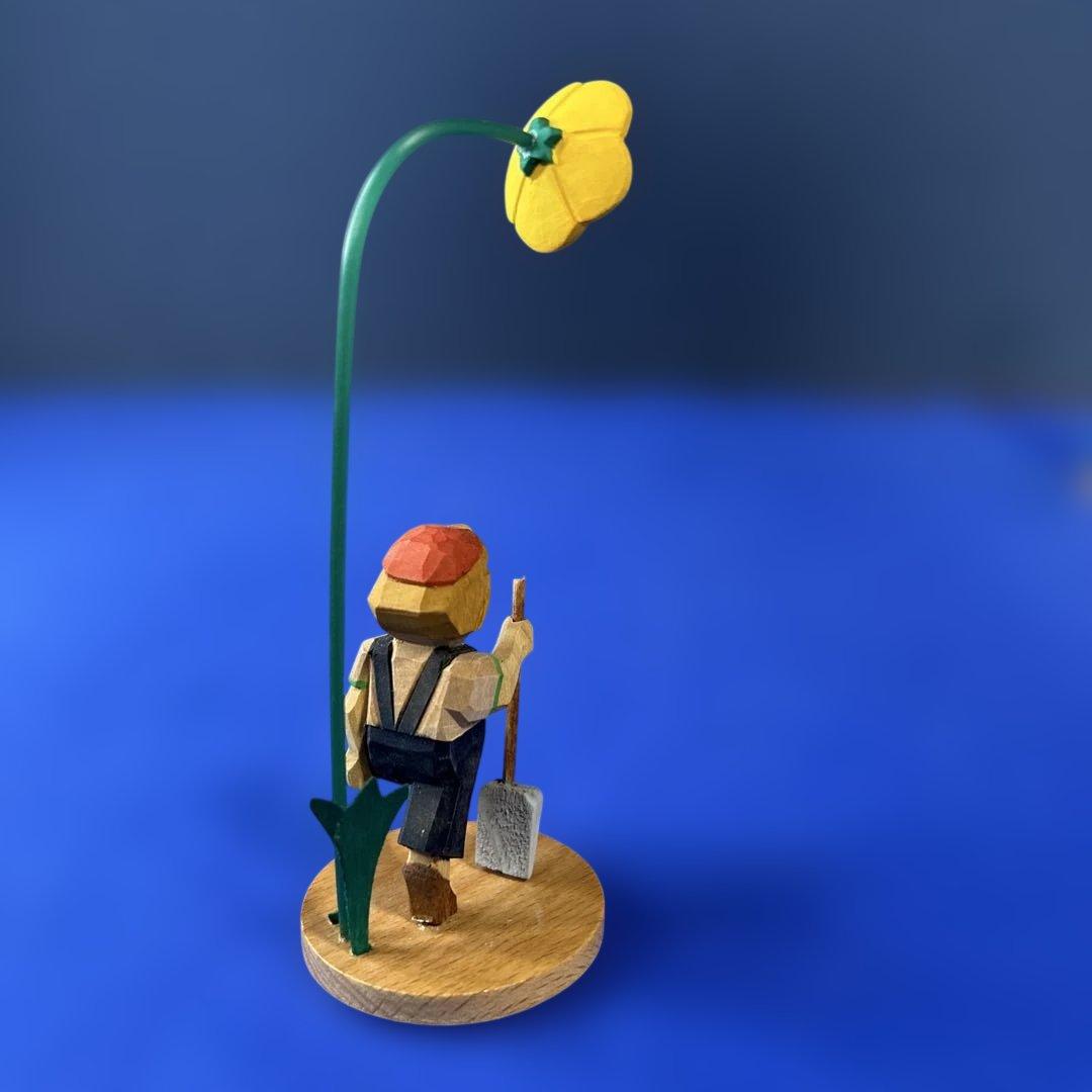 ドイツ製　木製人形　シューマン工房　エルツ地方　ザイフェン 可愛いお花祭り