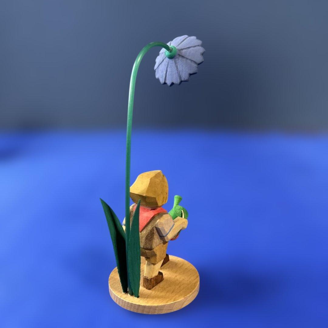 ドイツ製　木製人形　シューマン工房　エルツ地方　ザイフェン 可愛いお花祭り