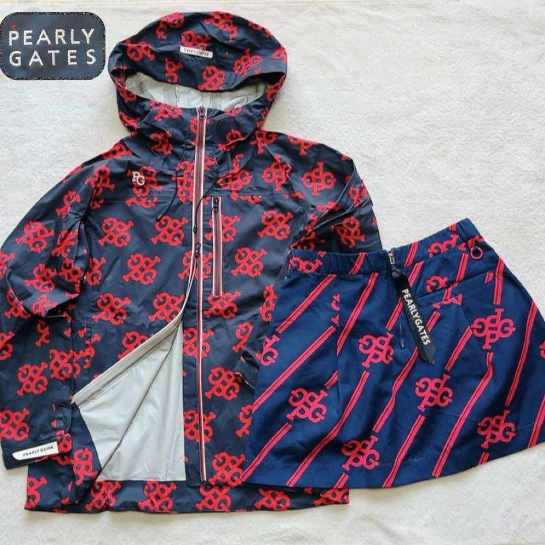 極美品　パーリーゲイツ　セットアップ　PG柄　ジャケット　モノグラム　スカート