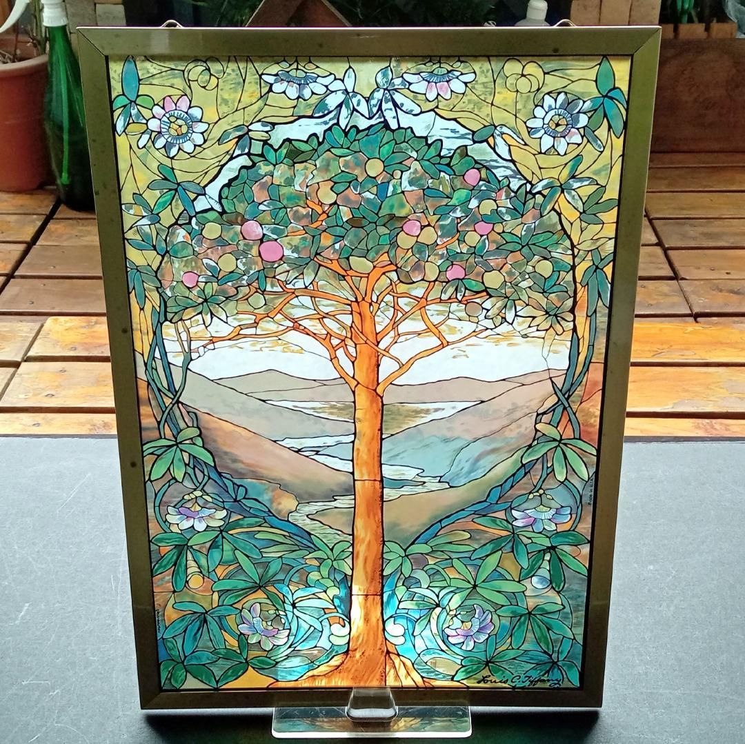 ルイスCティファニー ステンドグラスTree of Lifeグラスマスターズ社b