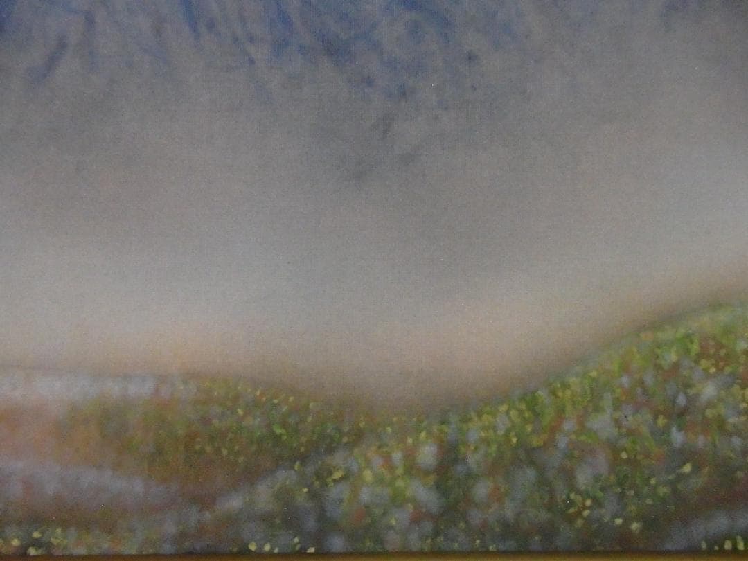 日本画家 吉原芳仙 『ヒマラヤの嶺』扁額/絹本 /1932年作 本物直筆保証