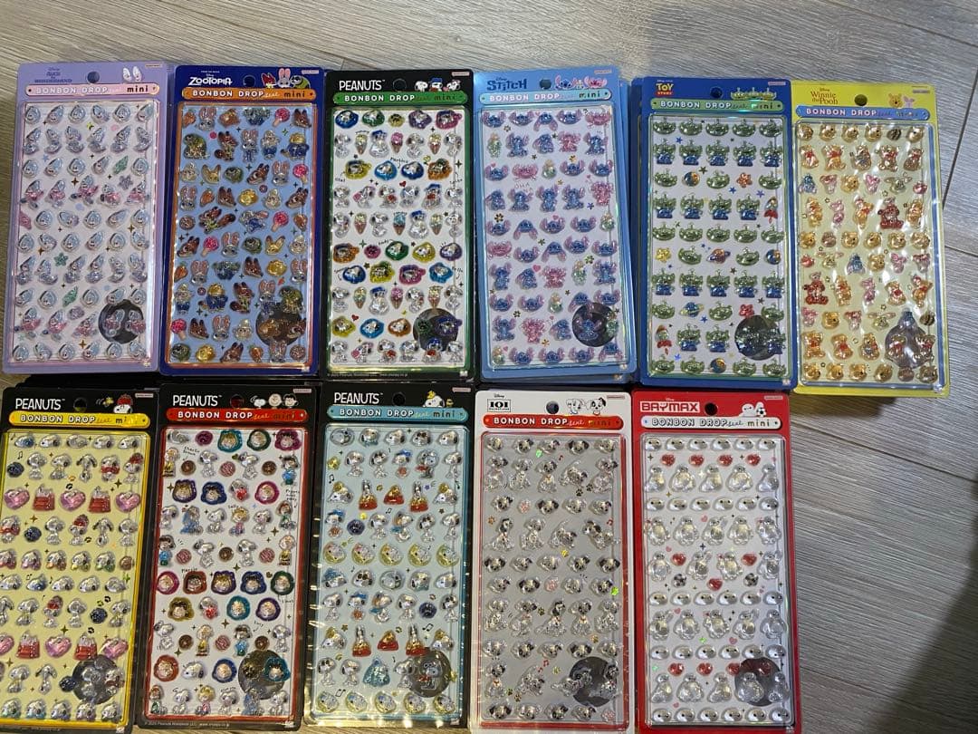 正規品　ボンボンドロップシールミニ　９種✖️5枚　合計45枚