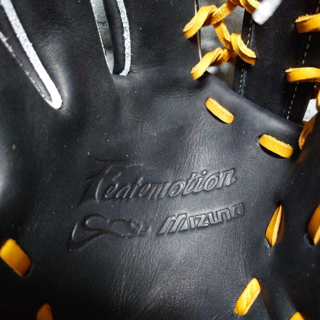 新品軟式外野手Mizuno 野球グローブ 黒/オレンジ