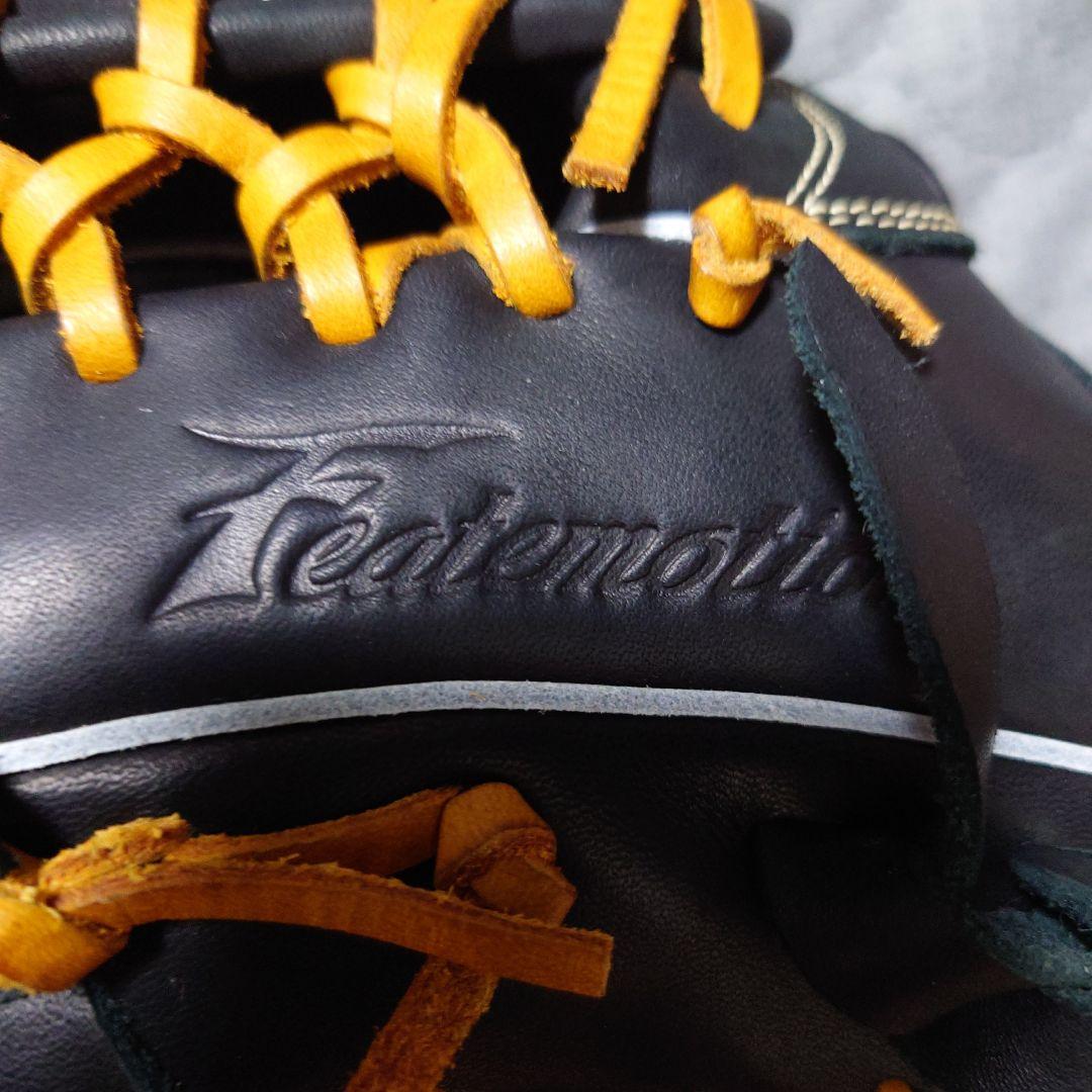 新品軟式外野手Mizuno 野球グローブ 黒/オレンジ