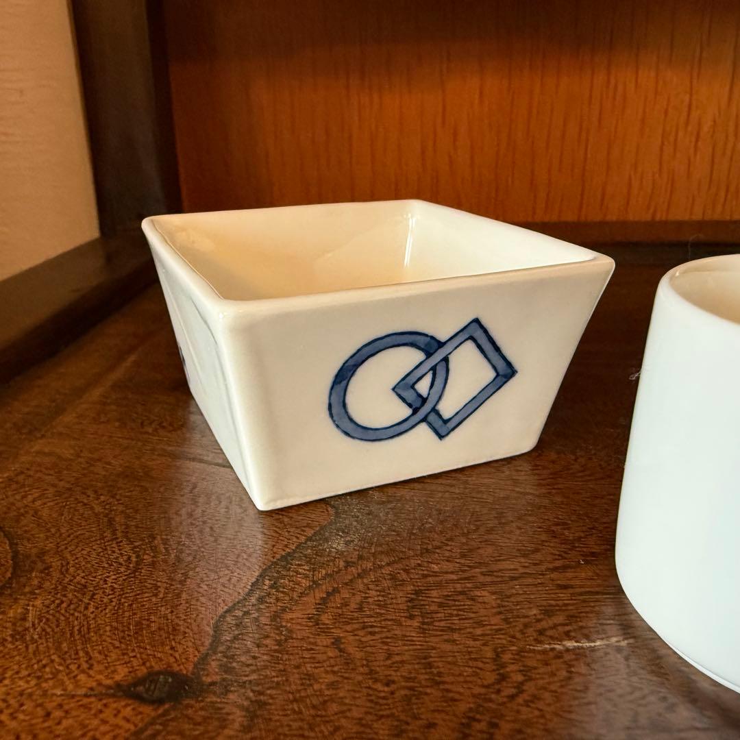 専用三点まとめ　煎茶道具3点まとめ　茶巾筒　盆巾筒　蓋置／茶碗6客/茶筒　方円紋