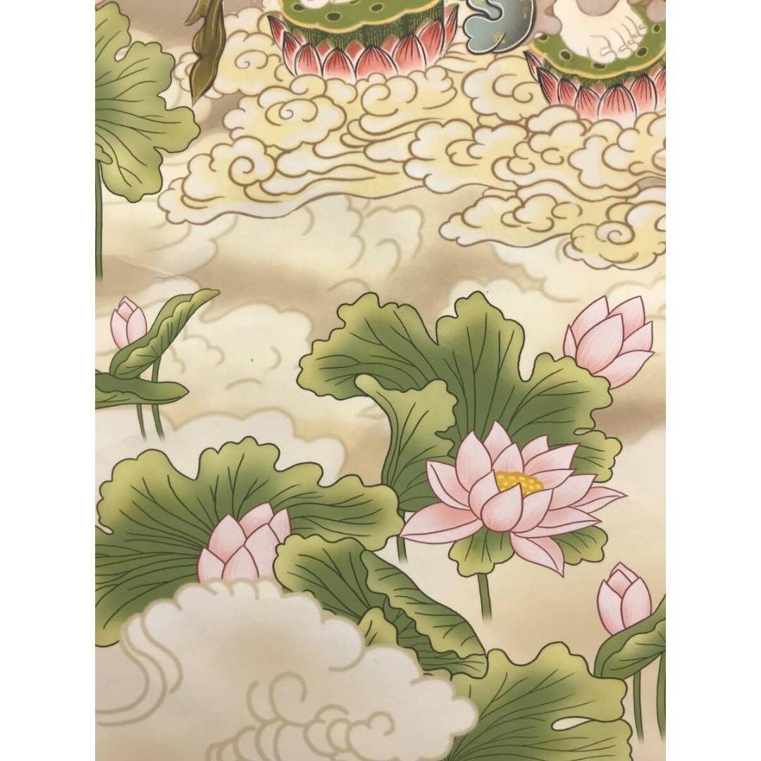 真作/高畠周峰/観音図/蓮/仏掛軸/掛軸☆宝船☆AK-613