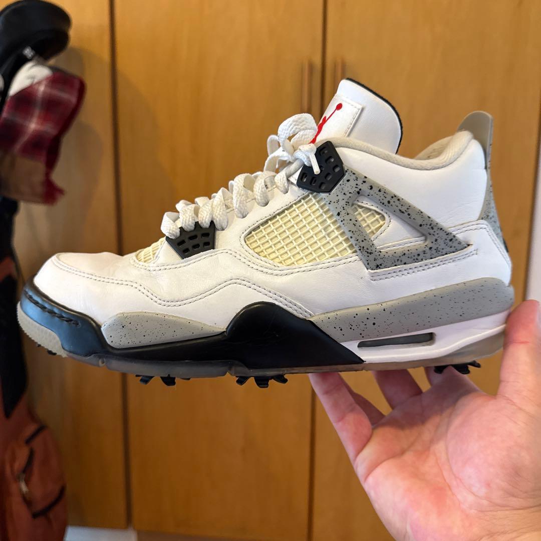 シューズ(男性用) NIKE GOLF AIR JORDAN 4 \"WHITE CEMENT\"