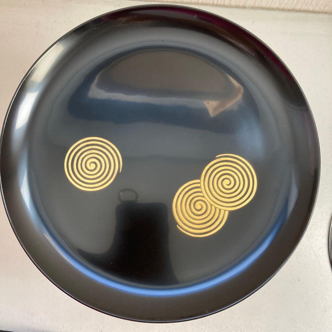 茶道具 輪島塗　目代宗芳作　貴人高杯 渦蒔絵 淡々斎好写 共箱