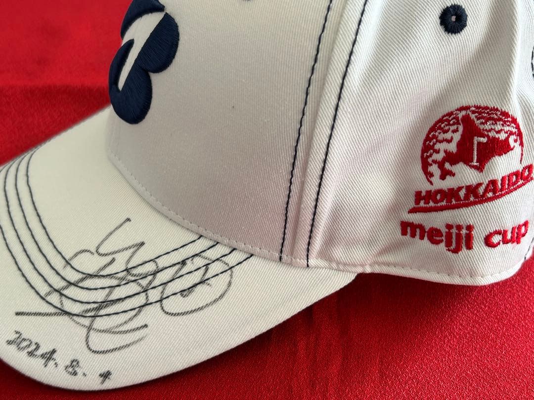 貴重　新品　ゴルフキャップ　竹田麗央（タケダ　リオ）優勝当日　直筆サイン入り