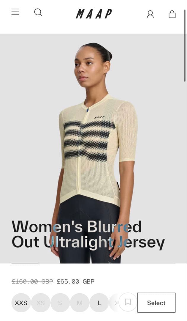  サイクルジャージ レディース　クリーム色